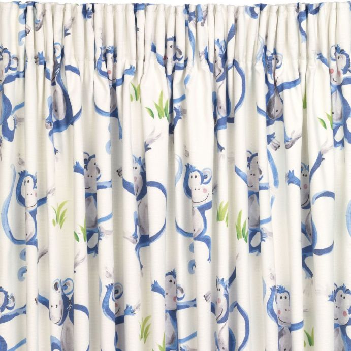cortinas Cheeky Monkey azul - 135x137cm