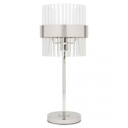 lámpara de cristal y níquel de diseño