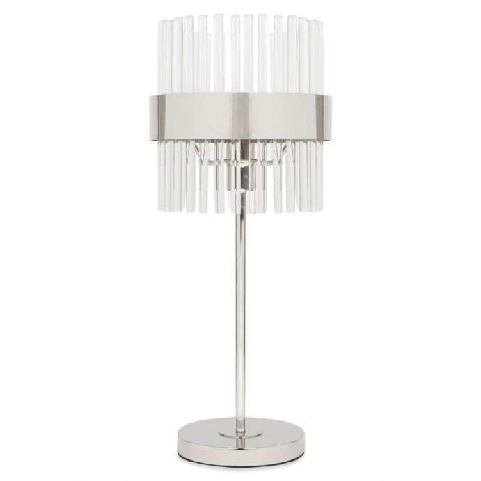 lámpara de cristal y níquel de diseño