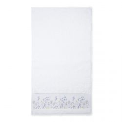 preciosas toallas de baño blancas con diseño de flores 