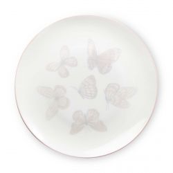 platos de postre con mariposas de diseño