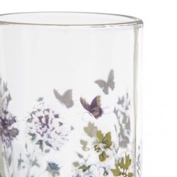 portavelas de cristal para velitas de té con mariposas y flores de diseño estampadas