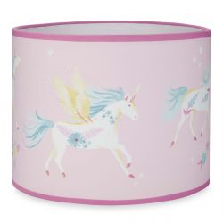 pantalla rosa colgante con unicornios de diseño