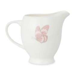 juego de jarra y azucarero de porcelana estampada con mariposas de diseño