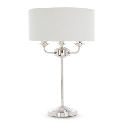 lámpara de mesa Sorrento níquel / plata