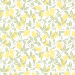 tela de limones amarillos ideal para cortinas y estores de diseño