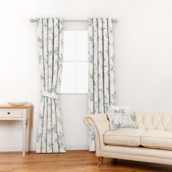 tela de flores y hojas en tonos grises ideal para cortinas y estores de diseño