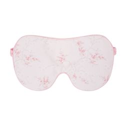 antifaz máscara de ojos para dormir con flores rosas y blancas de diseño