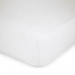 sábana bajera ajustable de algodón de máxima calidad color blanco