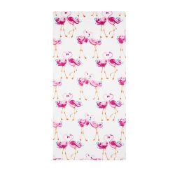 toalla de playa con flamencos rosas diseño infantil