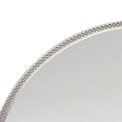 espejo de pared redondo pequeño con marco plata de diseño 