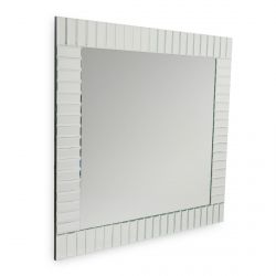 espejo de pared de marco biselado espejado de diseño