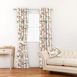 tela para cortinas y estores de flores en tonos naturales de diseño