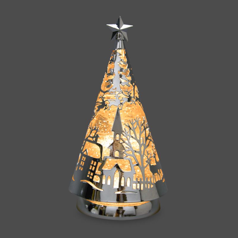 árbol de metal decorativo de Navidad con luz