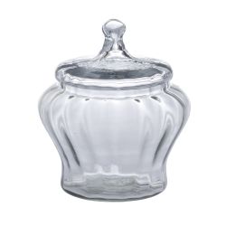 jarro de cristal con cubierta