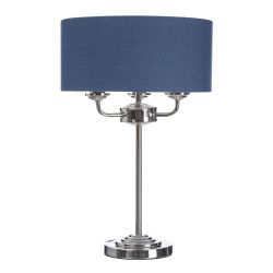 lámpara completa Sorrento níquel azul
