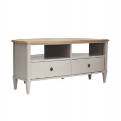 Mueble bajo Eleanor, Gris francés y roble