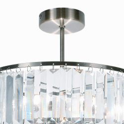 lámpara de techo de cristal de diseño clásico en plafón con soporte bronce envejecido