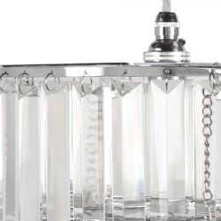 soporte para colgar de portalámparas en cristal y cromo