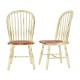 2 sillas de comedor en madera de estilo rústico de diseño