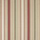 tela de rayas en tonos rojo, verde, y marrón de diseño ideal para cortinas, cojines y manteles
