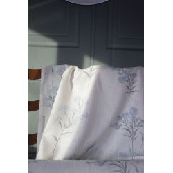 tela estampada con flores azules de diseño para cortinas y estores
