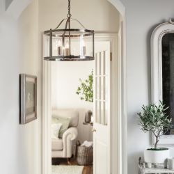lâmpada de teto de vidro com design exclusivo