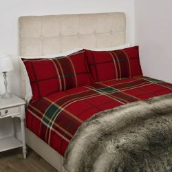 conjunto de cama Highland Check rojo