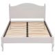 cama de madera en gris claro de diseño clásico
