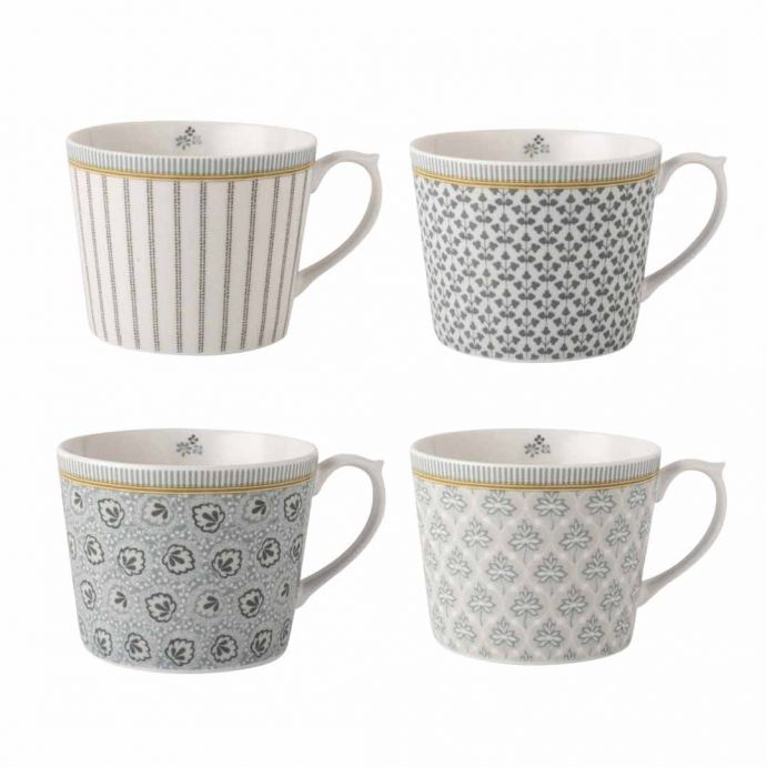 4 tazas Tea Collectables gris