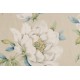 tela de lino con flores blancas de diseño