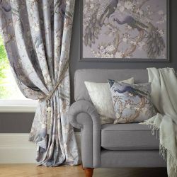 tela de pavos reales marrones tostados ideal para cortinas y estores de diseño