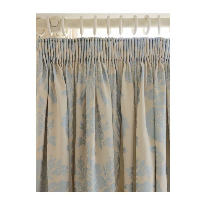 cortinas confeccionadas tatton jacquard azul verdo