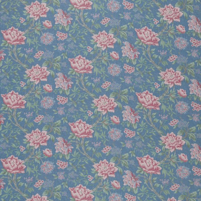 tela Tapestry Floral Azul Mar Oscuro