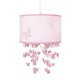 lámpara infantil rosa con cascada de mariposas de diseño