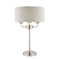 lámpara de mesa Sorrento níquel / natural