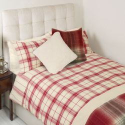 ropa de cama Kinross Check arándano - Cama 180cm