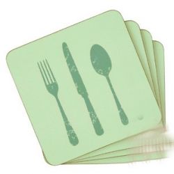 juego de 4 posavasos eat your greens