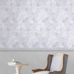 Papel Pintado Butterfly Garden Gris Dulce