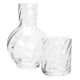 Botella y vaso de cristal Optic