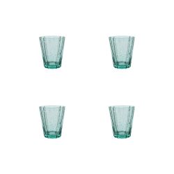 4 Vasos de Agua Glass Verde 27 cl