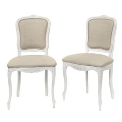 2 sillas de comedor Provencale gris