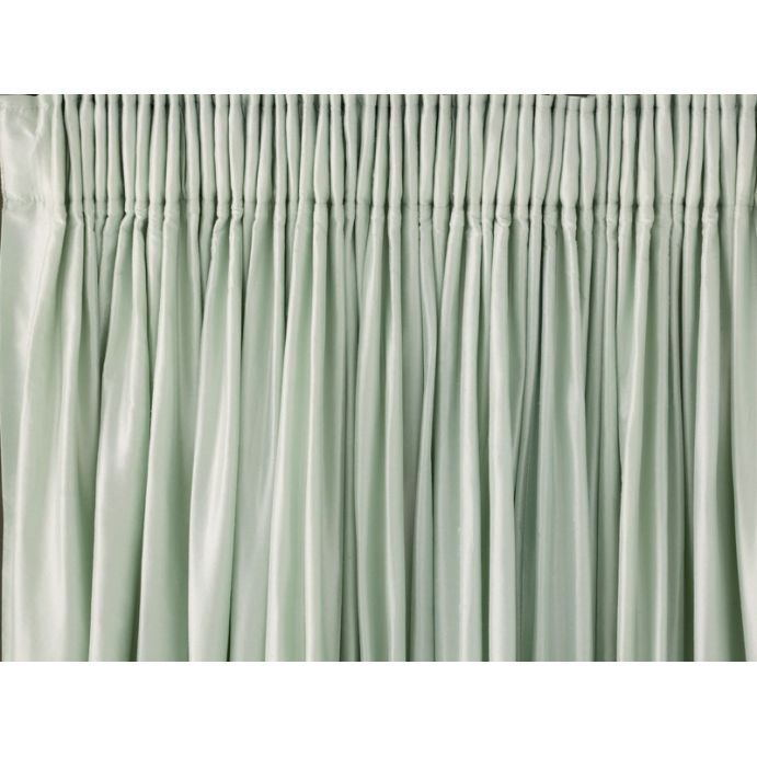 cortinas confeccionadas en seda dupion eau de nil
