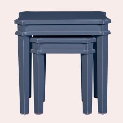 2 mesas anidadas Henshaw azul mar oscuro