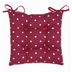 cojín para silla topos rojos