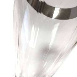 Copa de cristal con ribete plata