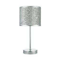 Lámpara de mesa Bistro plata glitter