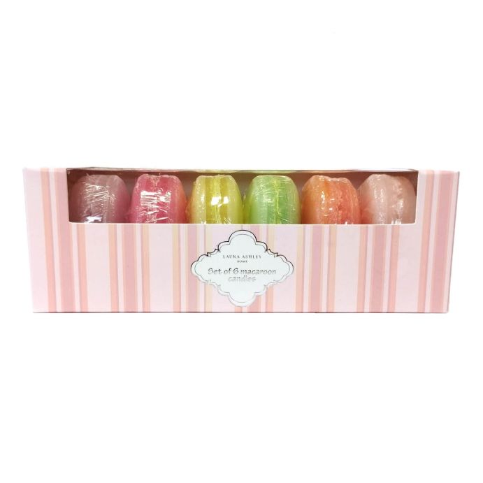 Set 6 velas con forma de pasta macaron