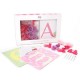 conjunto banderitas infantiles alphabet rosa