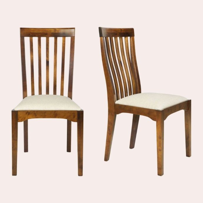 pareja de sillas de comedor garrat castaño oscuro